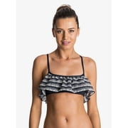 Roxy NAVY BLUE Tribal Maze Flutter Bikini Swim Top, US Small