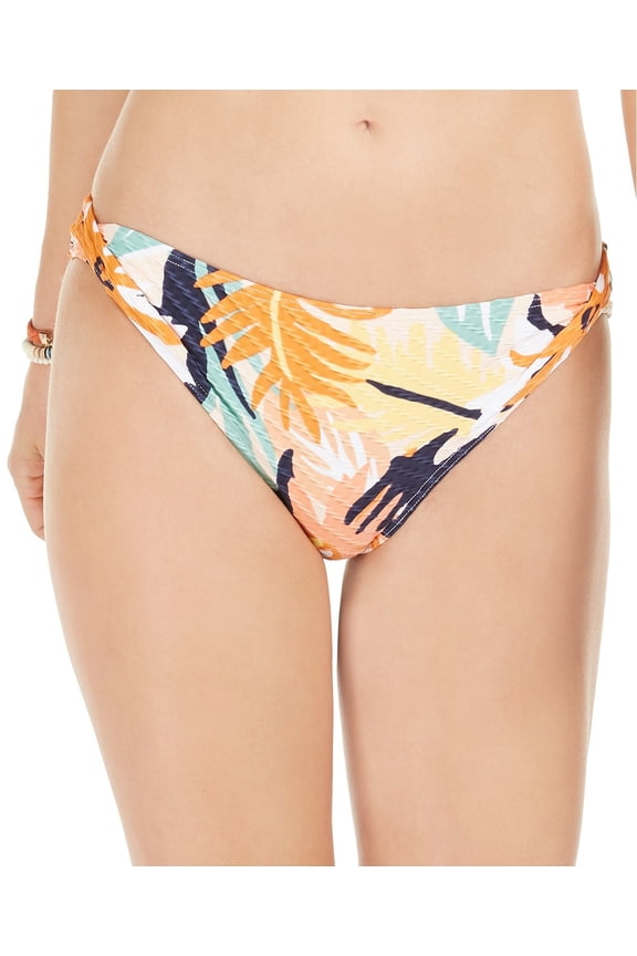 womens Swim the Sea Full Bikini Bottoms, Peach Blush Bright Skies Sample, Large US