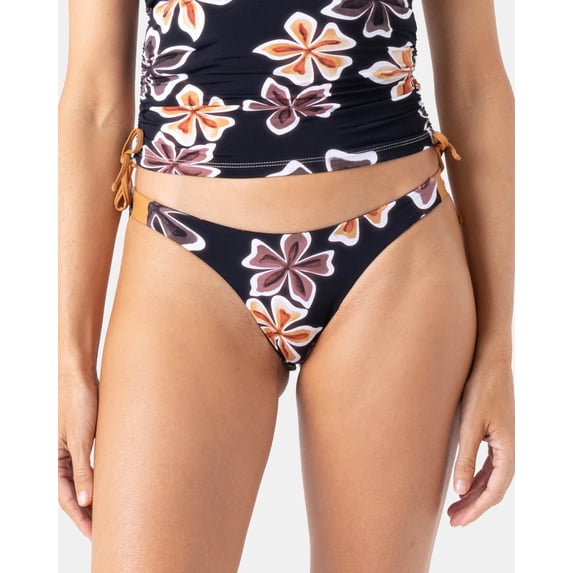 Roxy Playa Hermosa Reversible Hipster Cheeky - Size L - Color: Brown/Black Combo