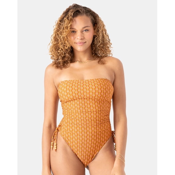 Roxy Ray Of Sunshine Adjustable Side One Piece Moderate - Size Xs - Color: Rust Multi