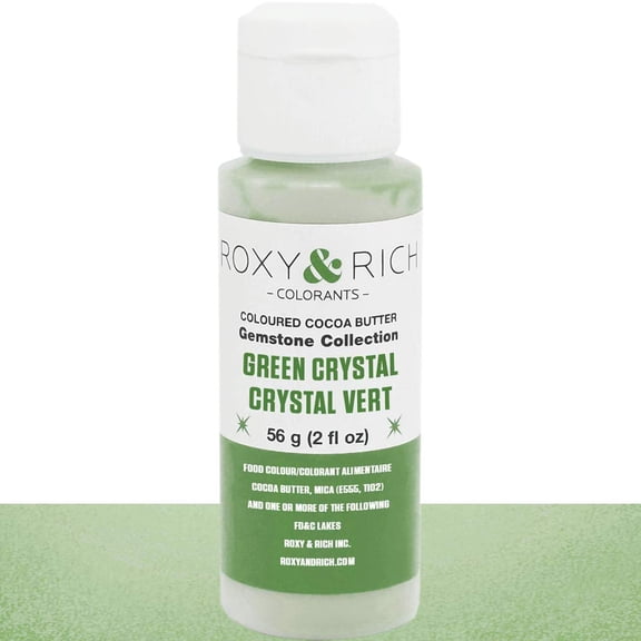 Roxy & Rich Gemstone Collection Cocoa Butter, 56 Grams Green Crystal