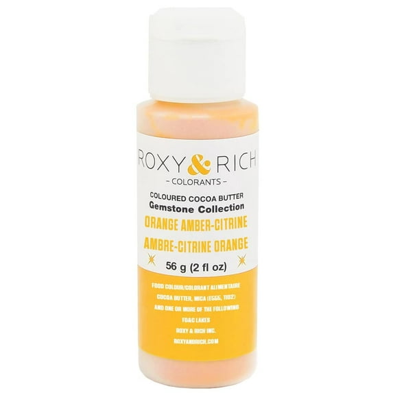 Roxy & Rich Gemstone Collection Cocoa Butter, 56 Grams Orange Amber-Citrine