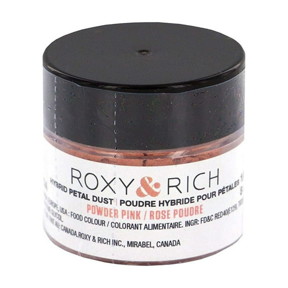 Roxy & Rich Hybrid Petal Dust Powder Food Color 8 Milliliters Volume, Powder Pink