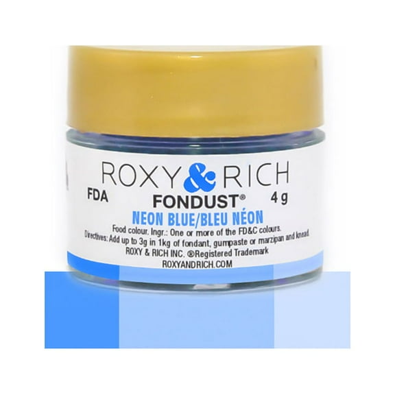 Roxy & Rich Neon Blue Fondust, 4 Grams