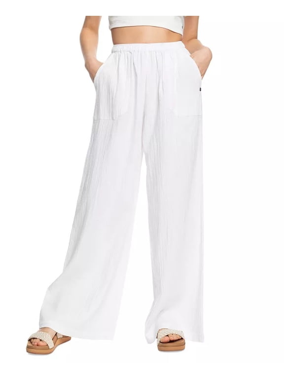 SNOW WHITE Women's Juniors What A Vibe Cotton Beach Pants, US Large