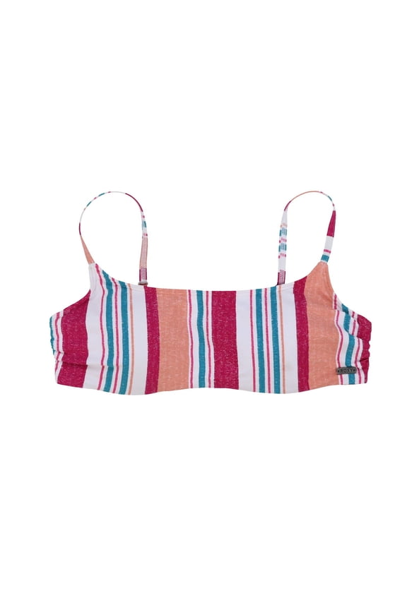 Roxy STRIPE Juniors' Striped Hidden Underwire Bralette Bikini Swim Top, US Small