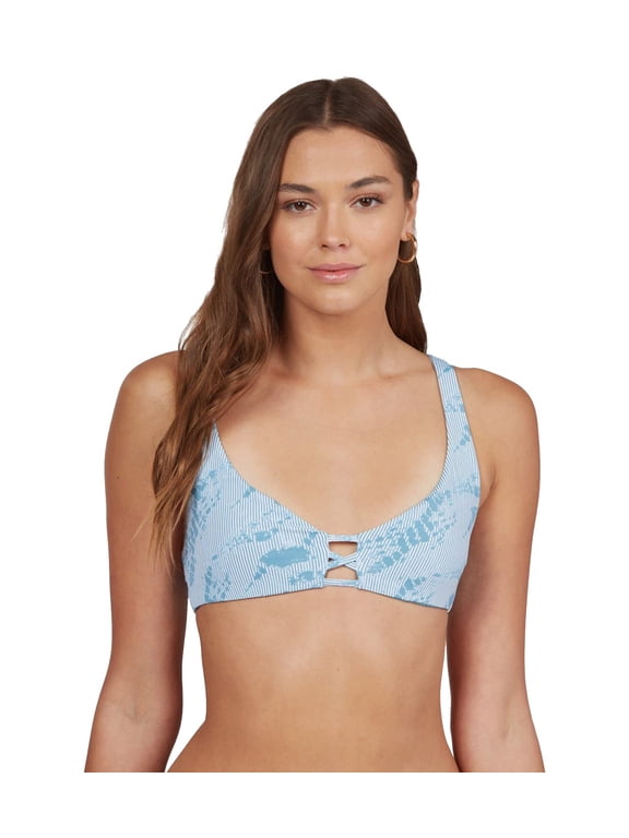 Sea & Waves Reversible Printed Tri Adriatic Blue Tie-Dye Stripe LG
