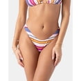 thumbnail image 1 of Roxy Sunset Swells Scoop Bottom Cheeky - Size L - Color: Berry Multi, 1 of 5