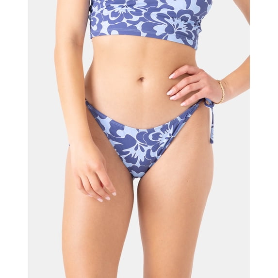 Roxy Tropic Drift Tie Side Scoop Cheeky - Size M - Color: Blue Combo