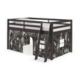 thumbnail image 1 of Roxy Twin Wood Junior Loft Bed with Espresso with Gray Camo Bottom Tent, 1 of 1