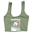 thumbnail image 1 of Roxy Women's Born In Paradise Cropped Ribbed Tank Top Tee T-Shirt (X-Small, Oil Green), 1 of 6