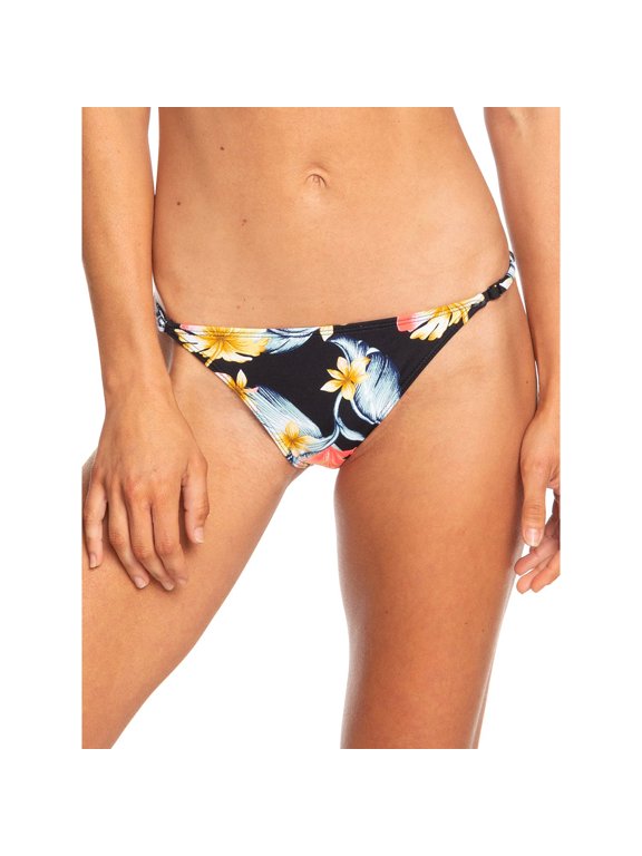 Women's Dreaming Day Moderate Swimsuit Bikini Bottom, Anthracite Tropical Love Sample, S