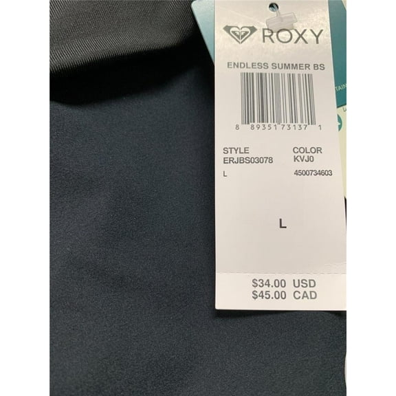 Roxy Women's Endless Summer 2" Boardshort, Midnight Black, L New with box/tags