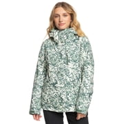 Roxy Womens Jetty Jacket With DryFlight Technology, Dark Forest Wild, X-Large
