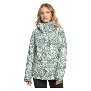 Roxy Womens Jetty Jacket With DryFlight Technology, Dark Forest Wild, X-Small