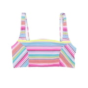 Roxy Womens Juniors Swim Suit Top Active Stretch Tropical Stripe XX-Large New