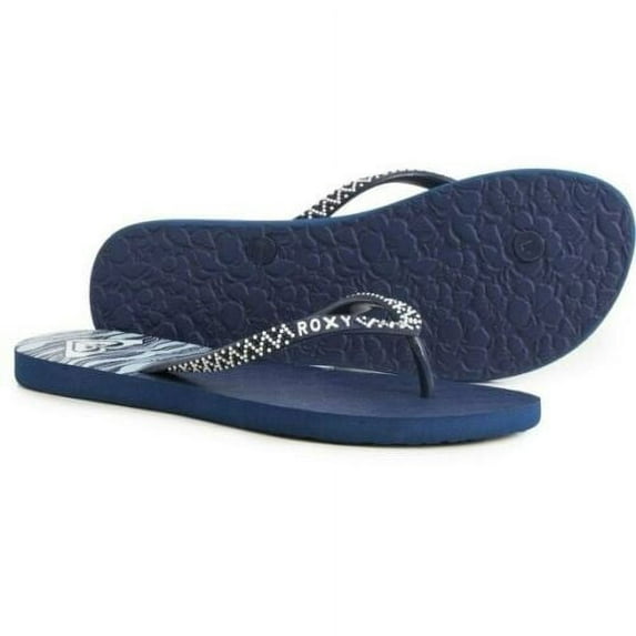 Roxy Women's Lei Bead Embroidered Slip-on Sandals Flip-Flops