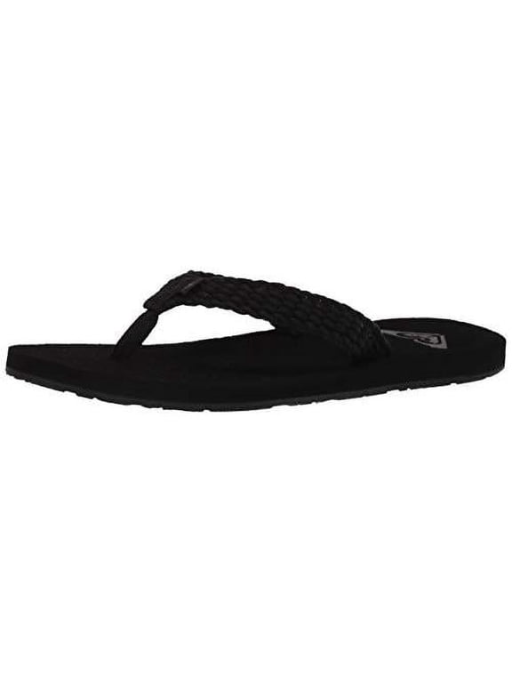 Roxy Women's Porto Sandal Flip Flop Medium BLACK