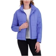 Roxy Women s Quilted Puffer Jacket, Full Zip, Blue, Size Large