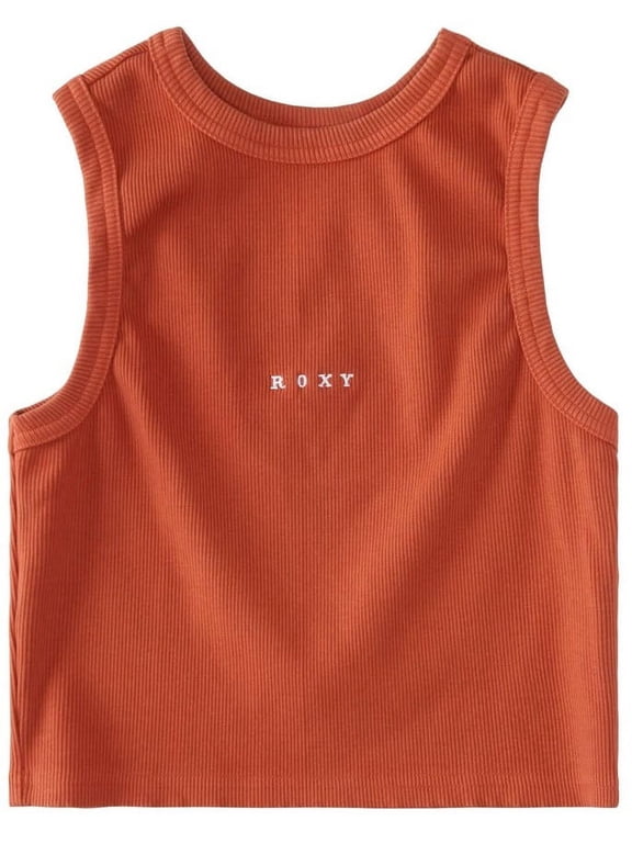 Women's Roxify Fitted Ribbed Tank Top Shirt (X-Large, Burnt Orange)