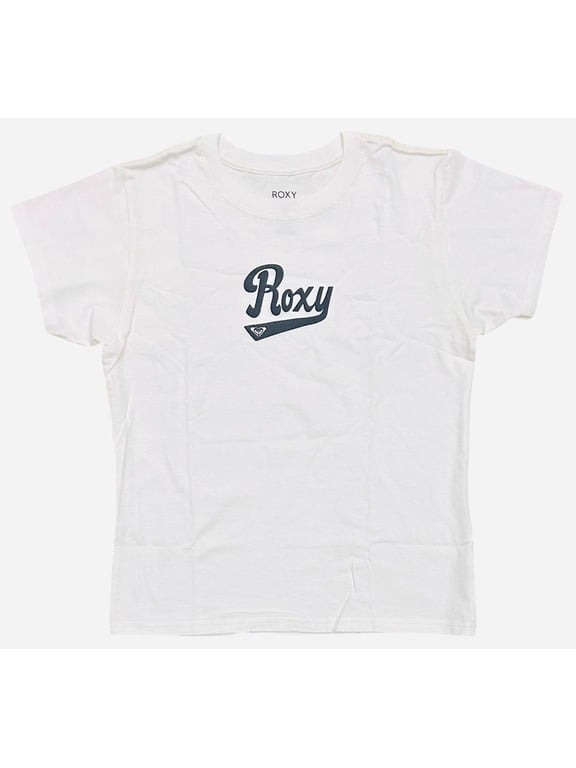 Women's Script Logo Boyfriend Relaxed Fit Short Sleeve Tee (Small, Off White)