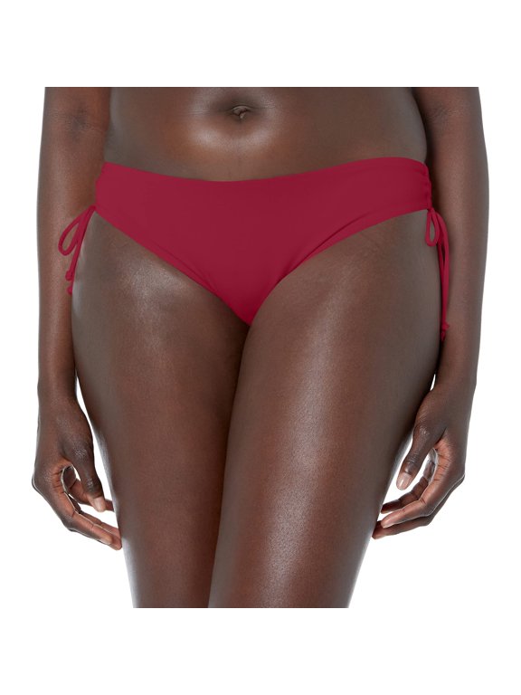 Women's Standard Solid Beach Classics Full Bikini Bottom, Tibetan RED, XL