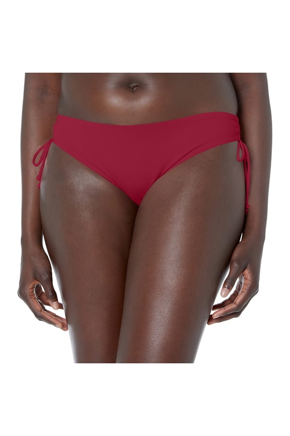 Women's Standard Solid Beach Classics Full Bikini Bottom, Tibetan RED, XL