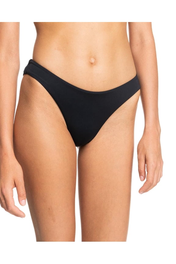 Women's Standard Solid Beach Classics Regular High Leg Bikini Bottom, Anthracite 22, XXL