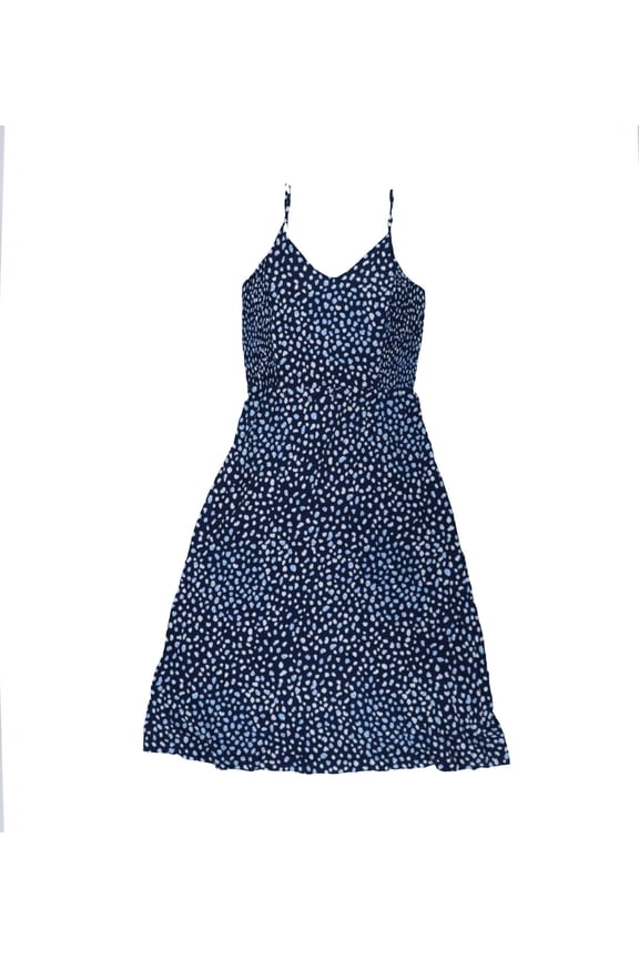 Women's Swim Cover Up Dress Polka Dot Navy Small New