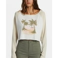 thumbnail image 1 of Roxy Women's T-Shirt Moonlight Oasis Boyfriend Relaxed Fit Long Sleeve Tee (X-Large, White/Cream), 1 of 5