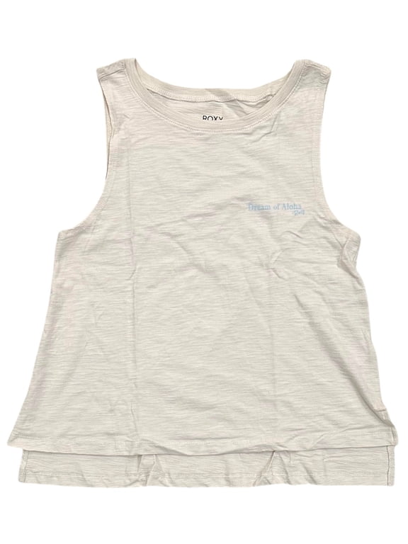 Women's Tank Top Dream of Aloha Cotton Slub Jersey Muscle Tee T-Shirt Top (X-Large, Sand (Beige))