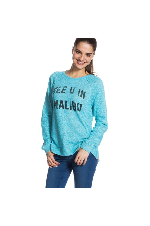 Roxy Womens Believe You Knit Sweater, Blue, Juniors, Medium
