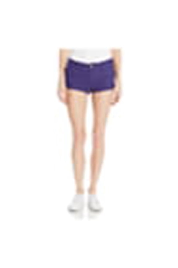 Womens Cheeky Cuffed Casual Chino Shorts, Blue, 25