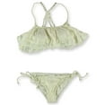 thumbnail image 1 of Roxy Womens Flutter Tie Side 2 Piece Bikini, Off-White, Small, 1 of 2
