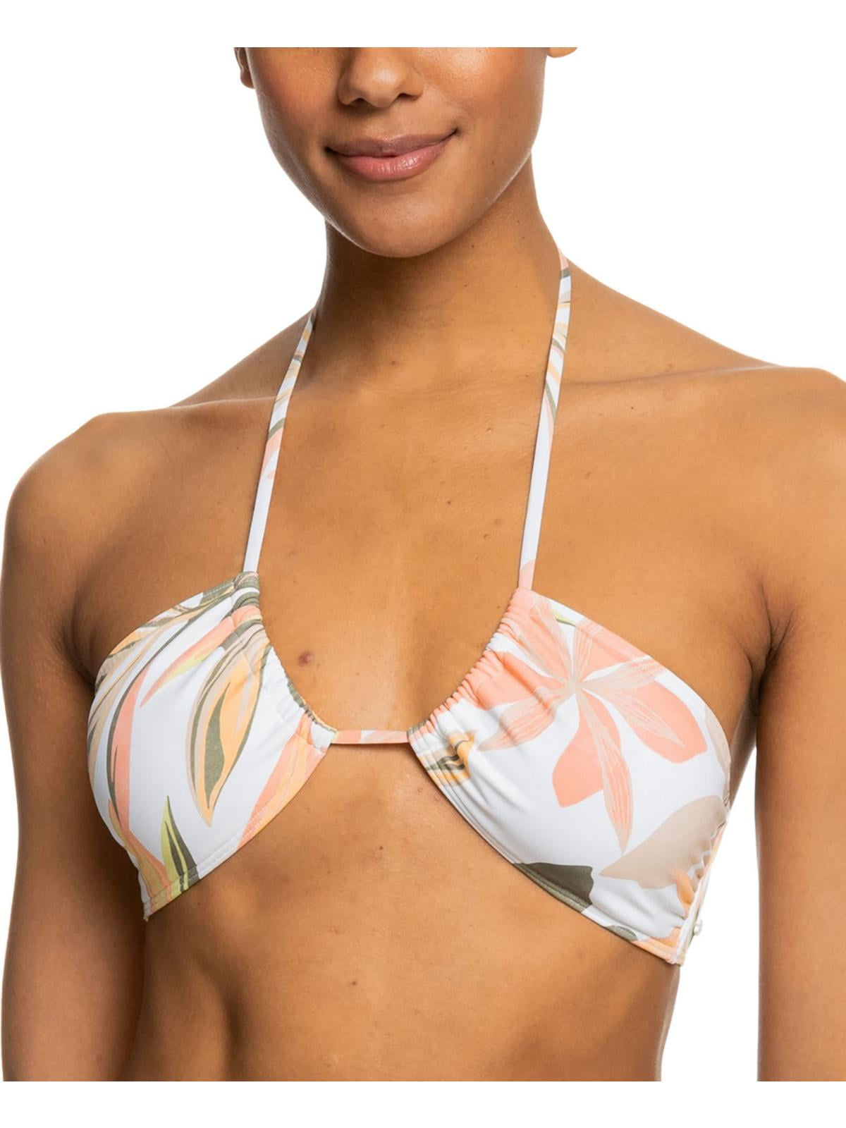 Juniors' Pt Beach Classics Floral-Print Halter Bikini Top Bright