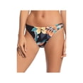 thumbnail image 1 of Roxy Womens Juniors Full Coverage Floral Bikini Swim Bottom Black XL, 1 of 2