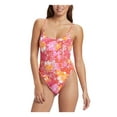 thumbnail image 1 of Roxy Womens Juniors Sea Spray Floral Print Scoop Neck One-Piece Swimsuit, 1 of 1