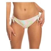 Roxy Womens Juniors Tropics Hype Hipster Side Tie Swim Bottom Separates Green L