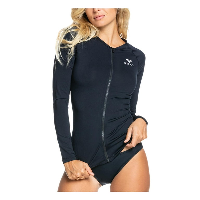 Roxy Womens Juniors Zipper Long Sleeve Rashguard - Walmart.com