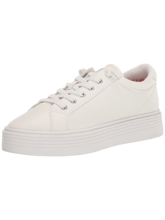 Womens Sheilahh Slip on Platform Sneaker Shoe White WHITE