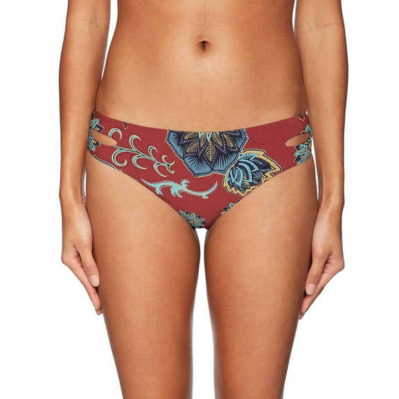 Roxy Womens Swiwmear Terracotta Small Floral Bikini Bottom