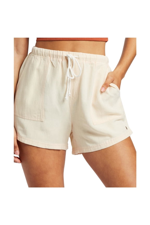 Womens vintage Casual Cargo Shorts, Beige, Large