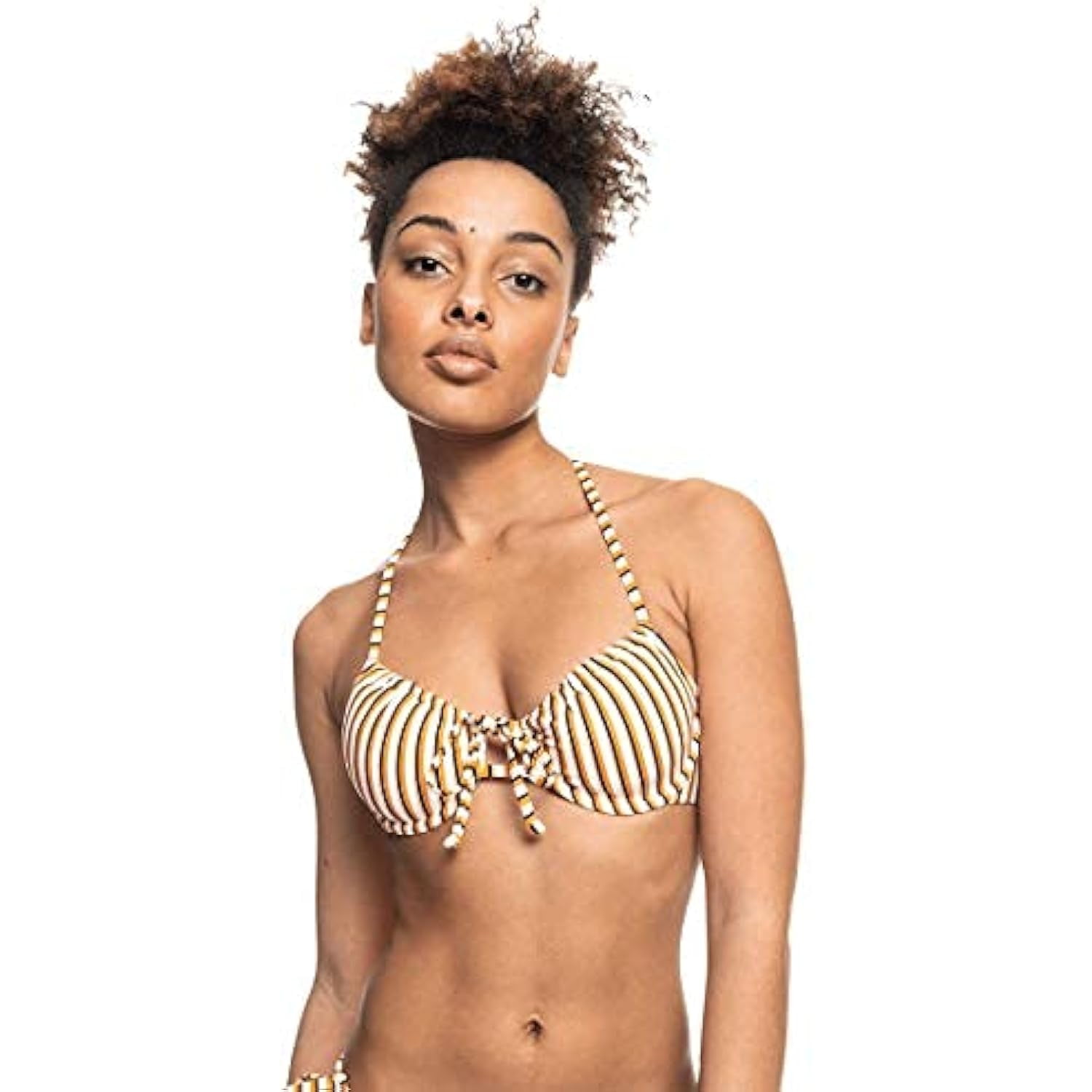 Roxy Girl's Good Romance Crop Top Swimsuit Set - Big Kids Size 16, Bright White 'Surf Trippin' Two-Piece