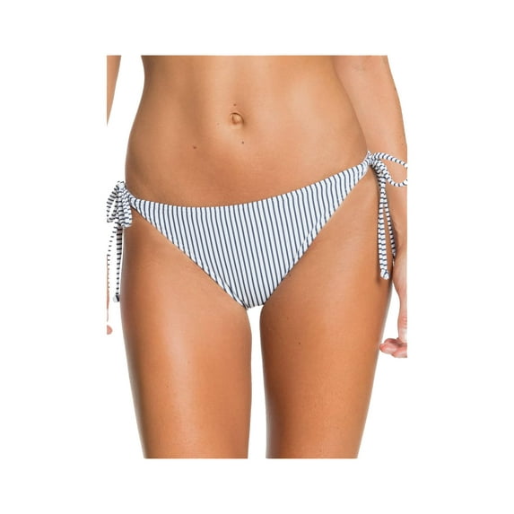 Roxy womens Printed Beach Classics Moderate Tie Side Bikini Bottoms, Mood Indigo Colif Stripes212, Large US