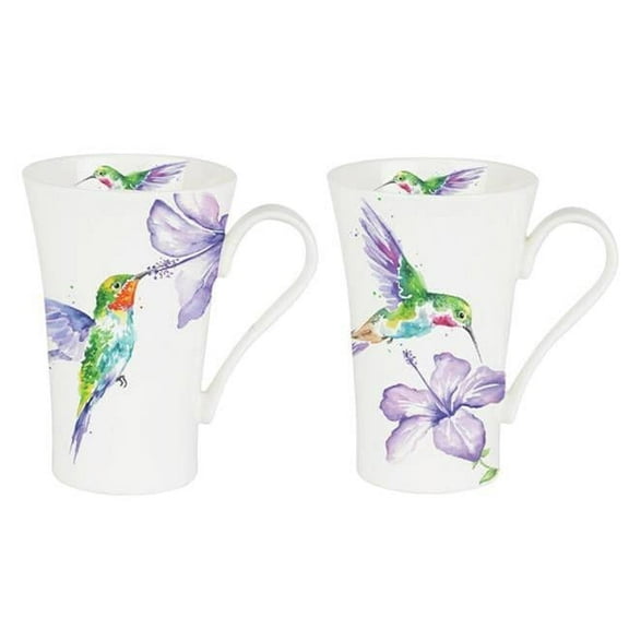 Roy Kirkham ER24121P2 Latte Mugs 600ml Set of 2 - Humming Birds
