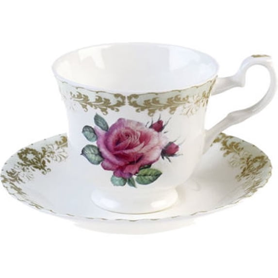 Roy Kirkham ER2707 230 ml Vintage Roses Teacup & Saucer - Set of 2