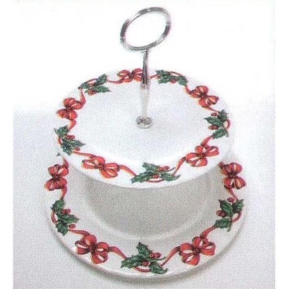 Roy Kirkham ER4661 Roy Kirkham 2 Tier CAKE STAND-XMAS RIBB