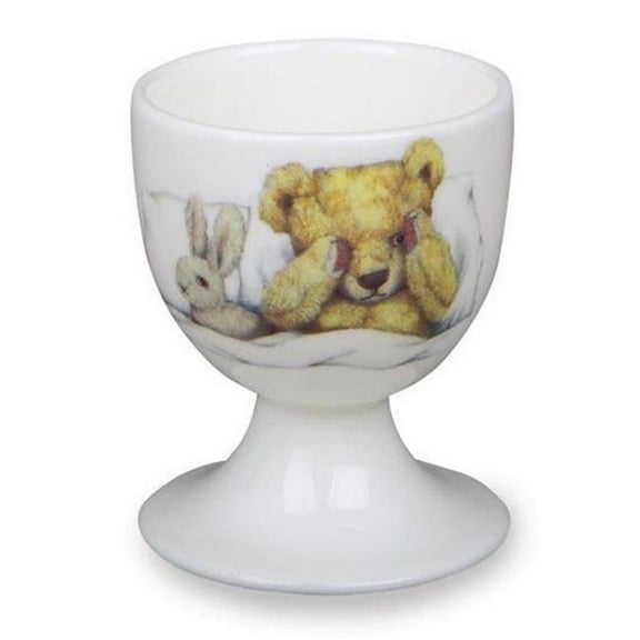 Roy Kirkham ER7549 Roy Kirkham - Gift Boxed Eggcup - Teddy Time, Bone China Ceramic Made in England, Bone China Ceramic Made in England