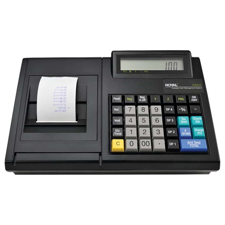 Royal 82175Q 100CX Portable Electronic Cash Register for Small