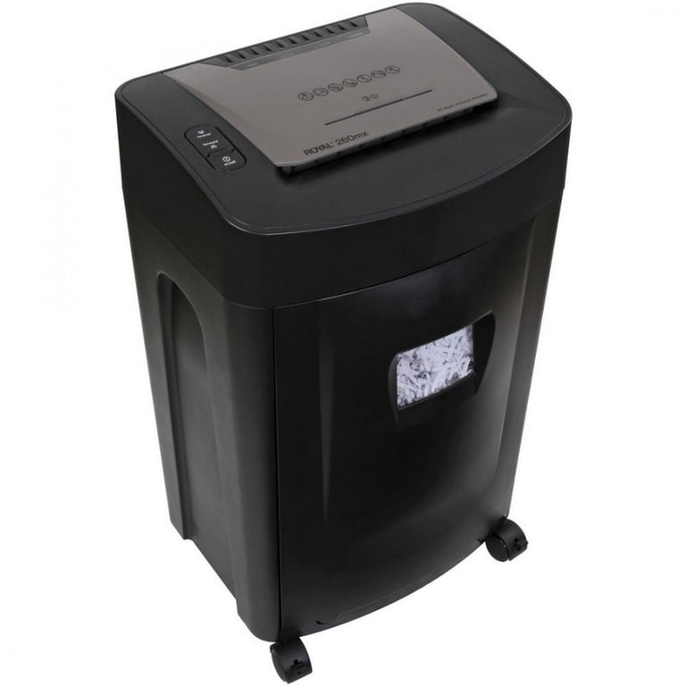 Royal 260MX Paper Shredder Non continuous Shredder Cross Cut 20 Per Pass for shredding Paper CD DVD Credit Card Staples 0.156 x 1.125